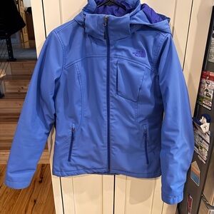 The North Face Softshell Hooded Jacket Periwinkle Blue Women’s Medium
